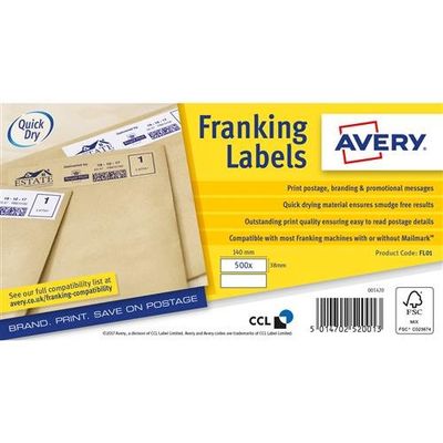 Avery FL01 addressing label White