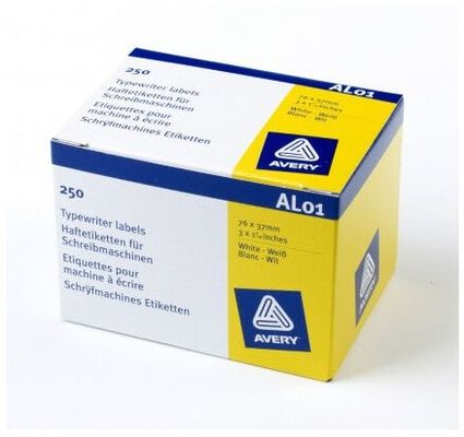 Avery AL01 addressing label Self-adhesive label White