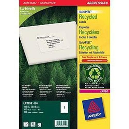 Avery QuickPEEL self-adhesive label White 100 pc(s) - Image 1