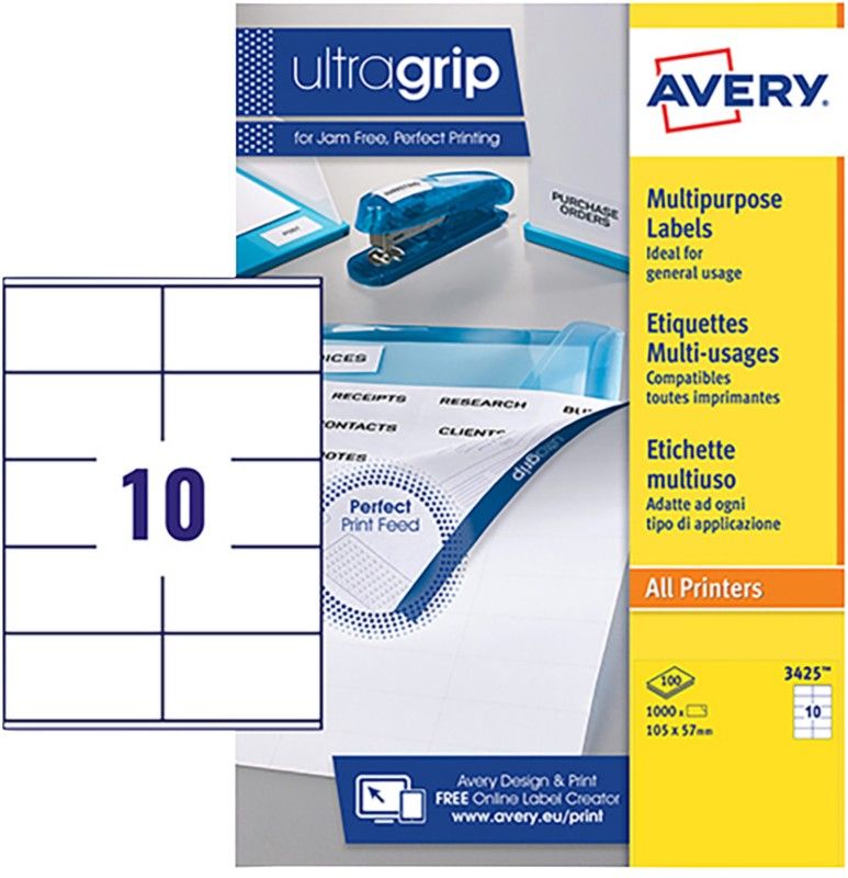 Avery General Usage Labels. White - Image 1