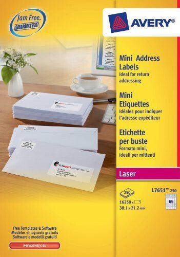 Avery Mini Address Labels Laser permanent 38.1 x 21.2 mm