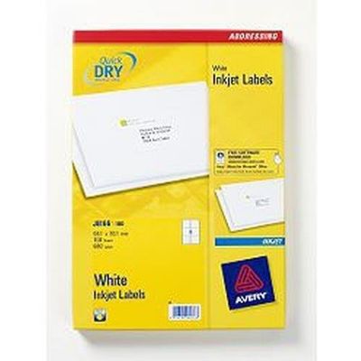 Avery Inkjet Addressing Labels White