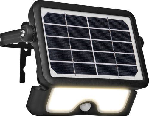 LUCECO Guardian Solar LED Floodlight with PIR Motion Sensor - Black