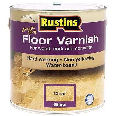 Rustins AFCG2500 Quick Dry Floor Varnish Gloss 2.5 Litre - Thumbnail 2
