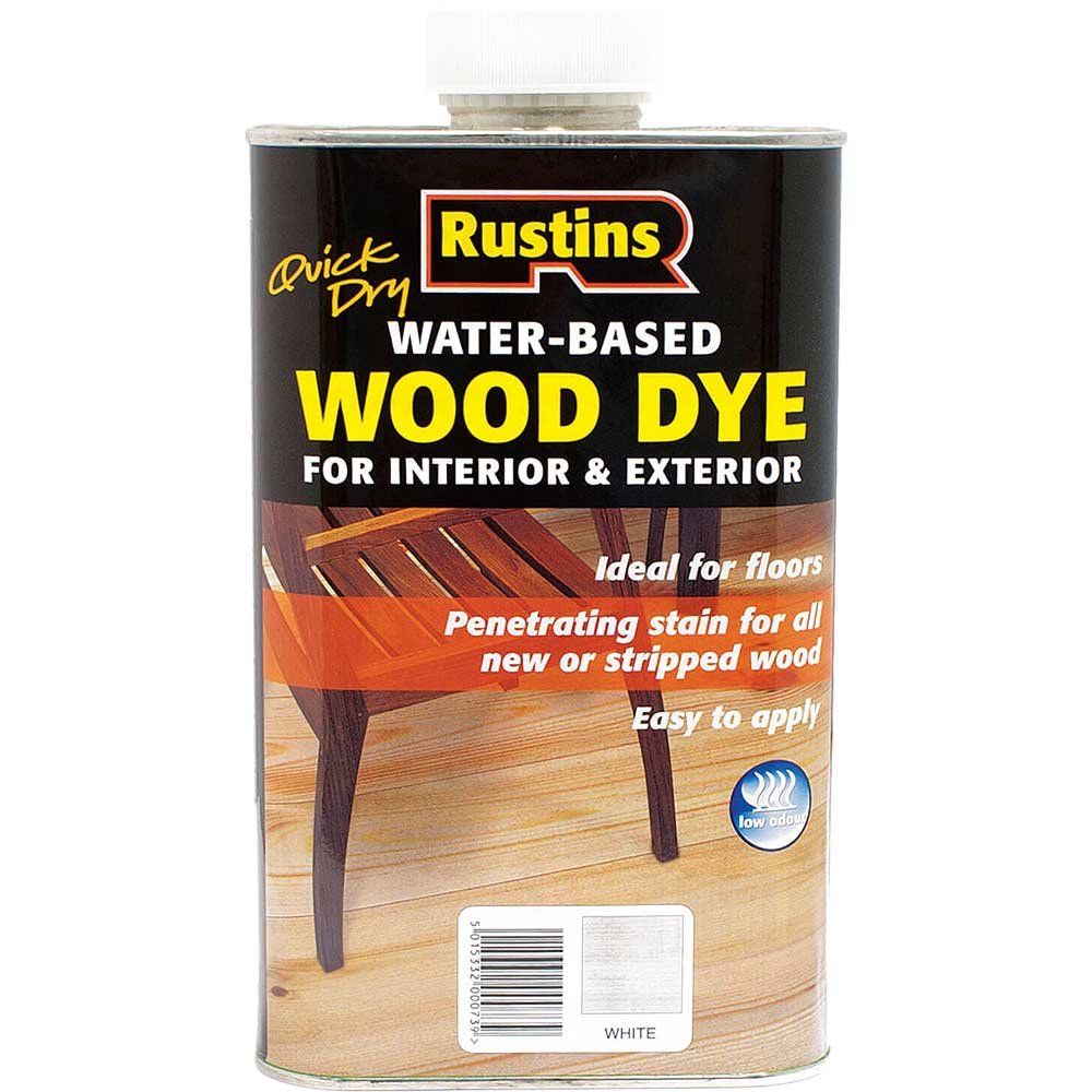Rustins WDWH250 Quick Dry White Wood Dye 250Ml - Image 1