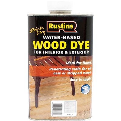 Rustins WDWH250 Quick Dry White Wood Dye 250Ml
