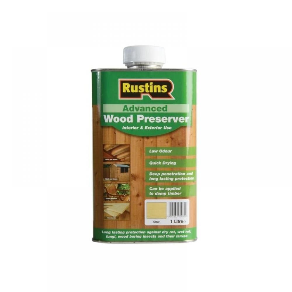 Rustins AWCL1000 Advanced Wood Preserver Clear 1 Litre - Image 1