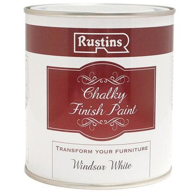 Rustins CHAPW250 Chalky Finish Paint Windsor White 250Ml - Thumbnail 2