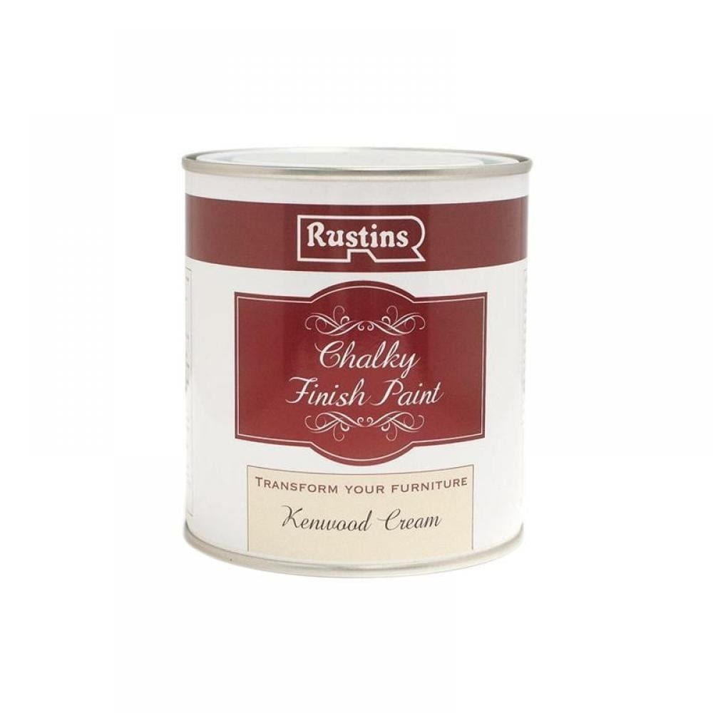 Rustins CHAPC250 Chalky Finish Paint Kenwood Cream 250Ml - Image 1