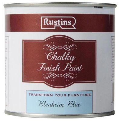 Rustins CHAPB250 Chalky Finish Paint Blenheim Blue 250Ml - Thumbnail 2