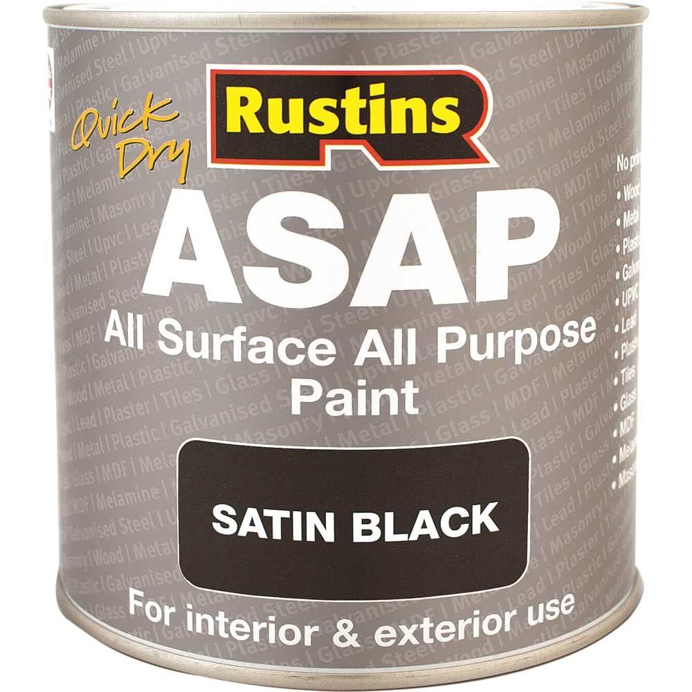 Rustins ASAPBL1000 Asap Paint Black 1 Litre - Image 1