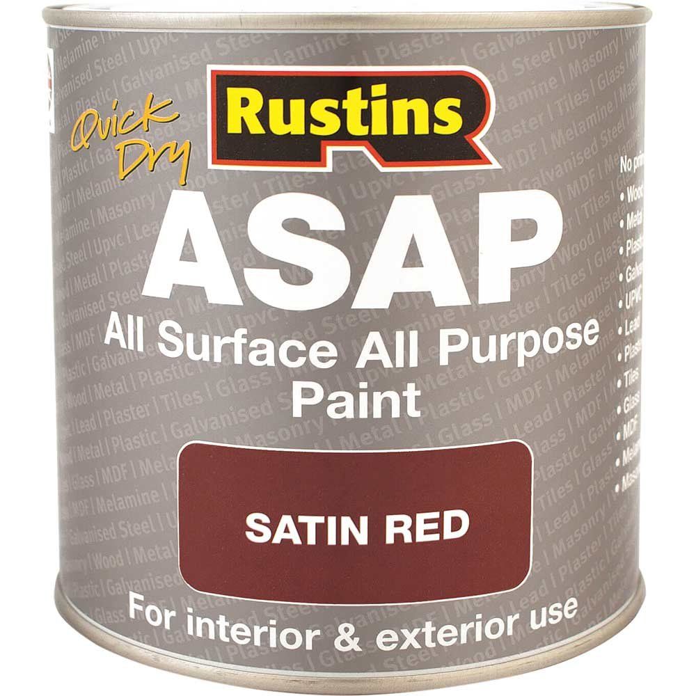 Rustins ASAPRD500 Asap Paint Red 500Ml - Image 1