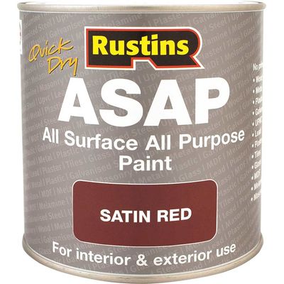 Rustins ASAPRD500 Asap Paint Red 500Ml
