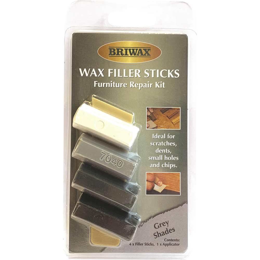 Briwax BWSWSGRY Wax Filler Sticks Grey Shades (Pack 4) - Image 1
