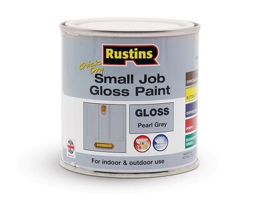 Rustins, Quick Dry Small Job Gloss, Pearl Grey, 250ml, Paint - Grey