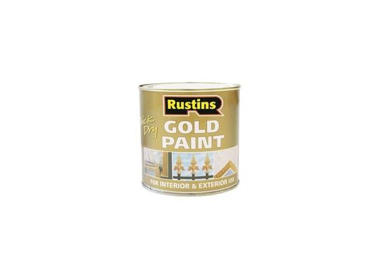 Rustins, Gold Paint, 100ml, Suitable for Wood & Metal - Gold