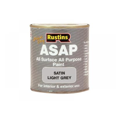Rustins ASAPLG500 Asap Paint Light Grey 500Ml