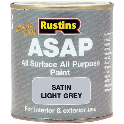 Rustins ASAPLG500 Asap Paint Light Grey 500Ml - Thumbnail 2