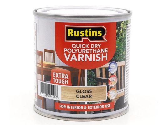 Rustins, Quick Dry Polyurethane Varnish, 1L, Gloss, Clear - White