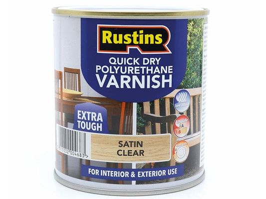 Rustins, Quick Dry Polyurethane Varnish, 500ml, Satin, Clear - White