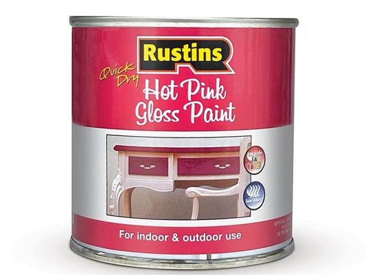 Rustins, Quick Dry Small Job Gloss, 250ml, Hot Pink, Paint - Pink