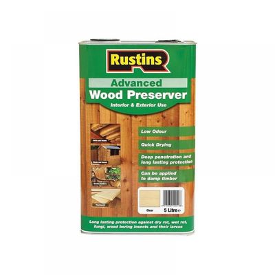 Rustins AWCL5000 Advanced Wood Preserver Clear 5 Litre