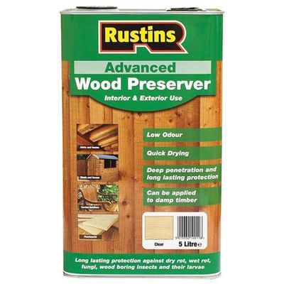 Rustins AWCL5000 Advanced Wood Preserver Clear 5 Litre - Thumbnail 2