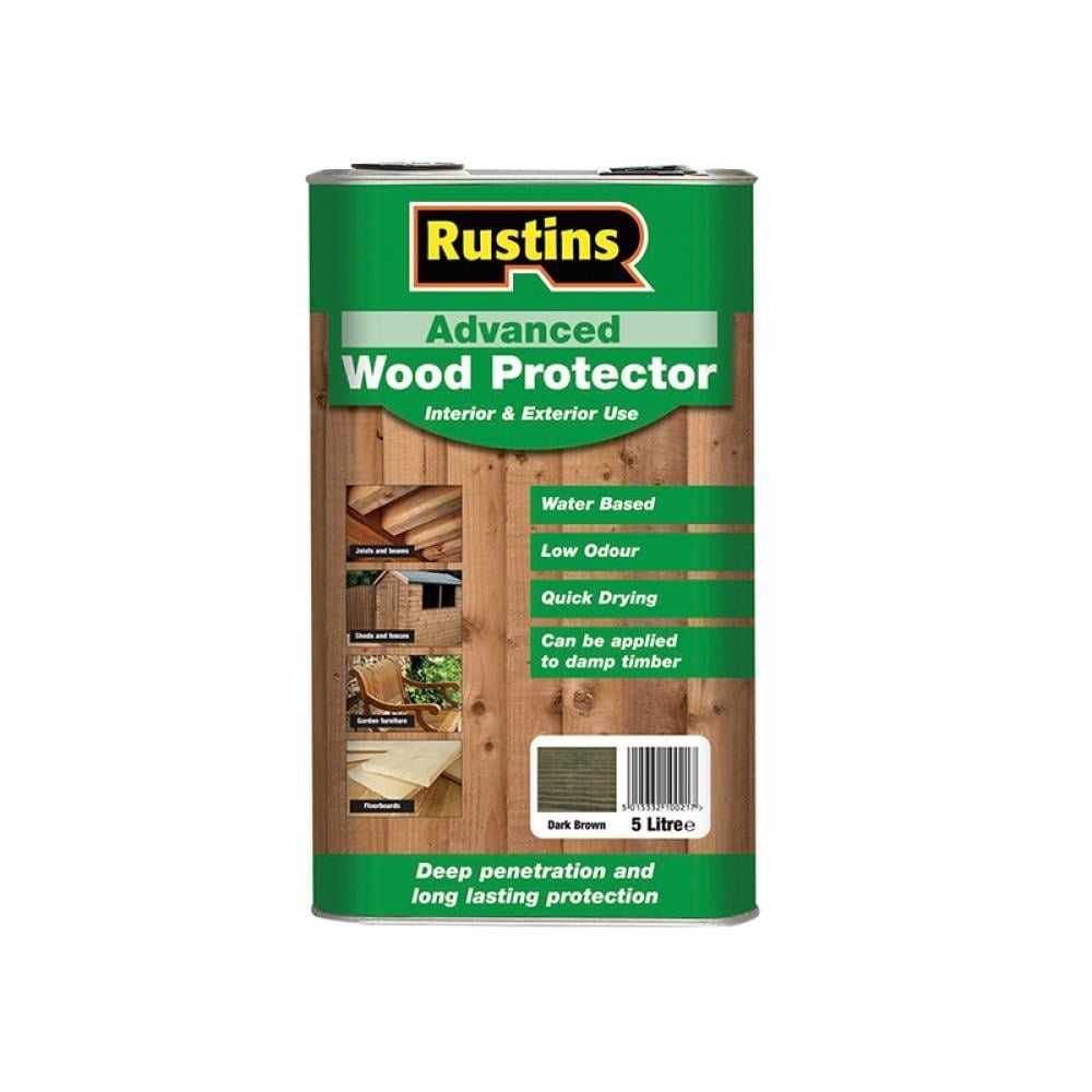 Rustins AWDB5000 Advanced Wood Preserver Dark Brown 5 Litre - Image 1