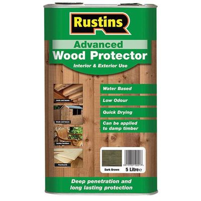 Rustins AWDB5000 Advanced Wood Preserver Dark Brown 5 Litre - Thumbnail 2
