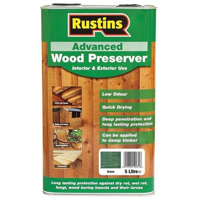 Rustins AWGN5000 Advanced Wood Preserver Green 5 Litre - Thumbnail 2