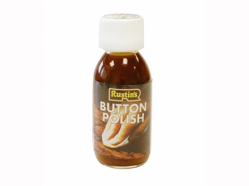 Rustins, Button Polish, 125ml, Pure Shellac - Brown - Image 1