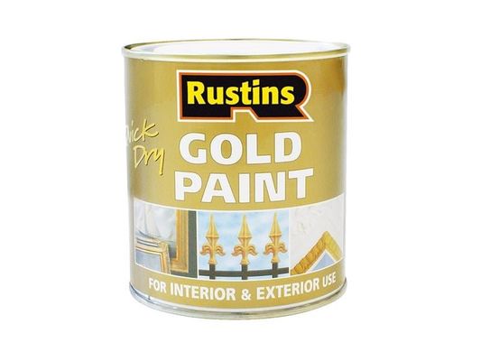 Rustins, Gold Paint, 250ml, Suitable for Wood & Metal - Gold