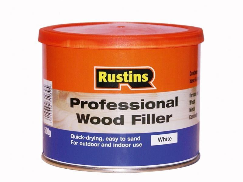 Rustins, Professional Wood Filler, 500G, White - White - Image 1