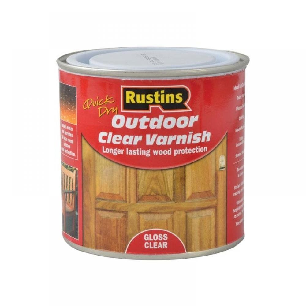 Rustins EAVG250 Exterior Varnish Clear Gloss 250Ml - Image 1