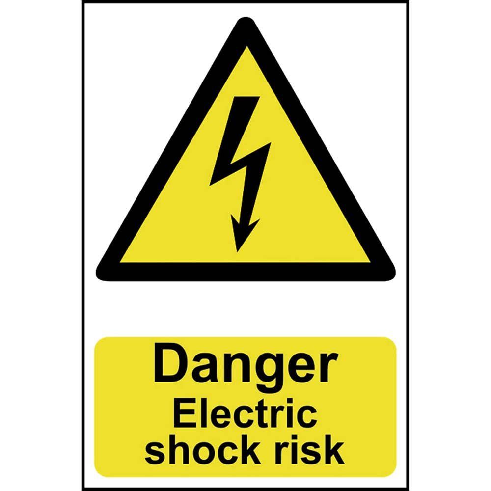 Scan 0750 Danger Electric Shock Risk - Pvc Sign 200 X 300Mm - Image 1