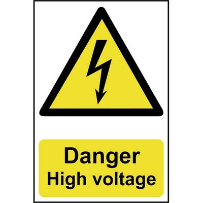 Scan 0761 Danger High Voltage - Pvc Sign 200 X 300Mm