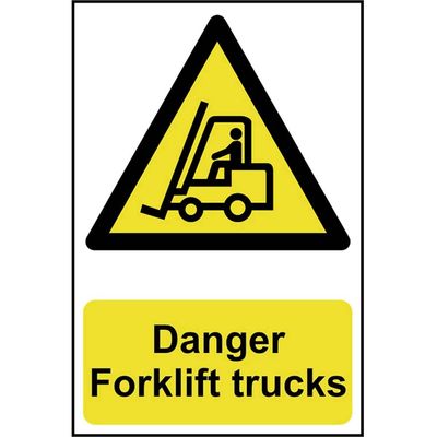 Scan 0954 Danger Forklift Trucks - Pvc Sign 200 X 300Mm