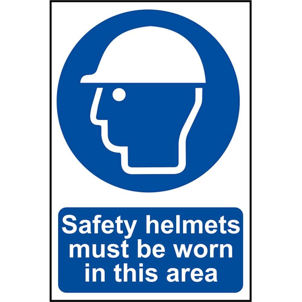 Scan 0002 Safety Helmets Must Be Worn In This Area - Pvc Sign 200 X 300Mm - Image 1