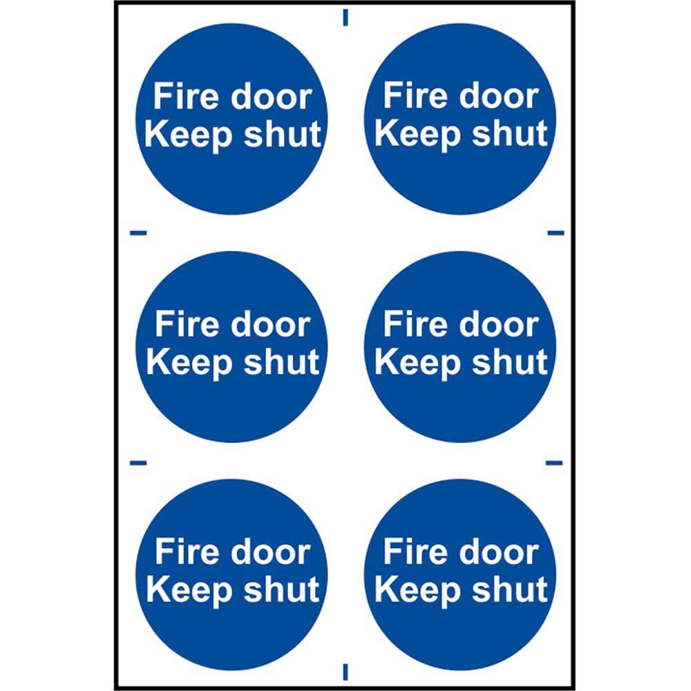 Scan 0151 Fire Door Keep Shut - 6 Pvc Signs 100 X 100Mm - Image 1