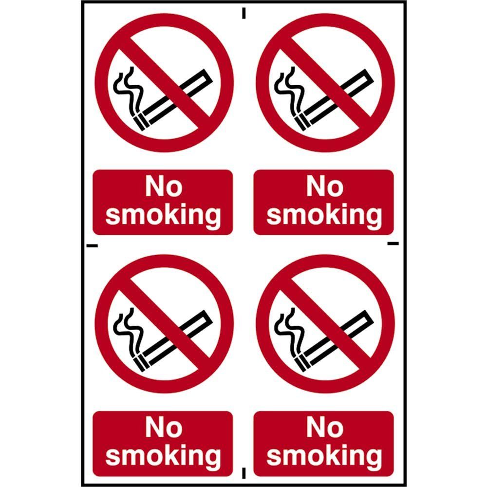 Scan 0552 No Smoking - 4 Pvc Signs 100 X 150Mm - Image 1