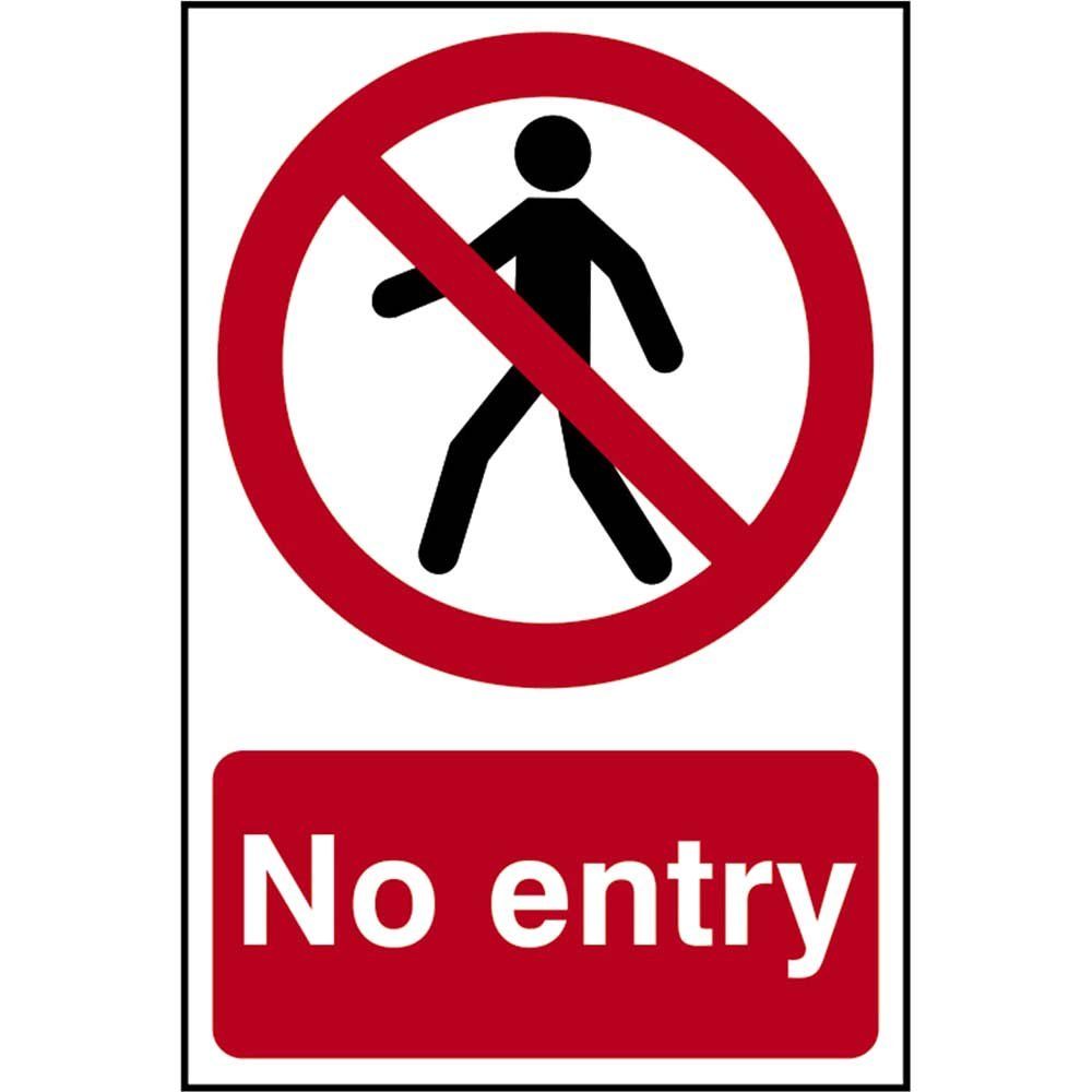 Scan 0600 No Entry - Pvc Sign 200 X 300Mm - Image 1