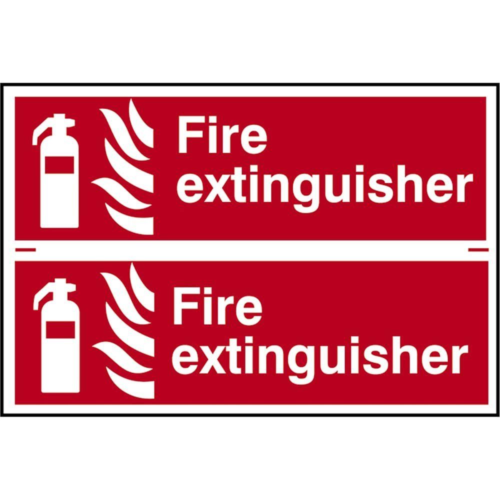 Scan 1351 Fire Extinguisher - 2 Pvc Signs 300 X 100Mm - Image 1
