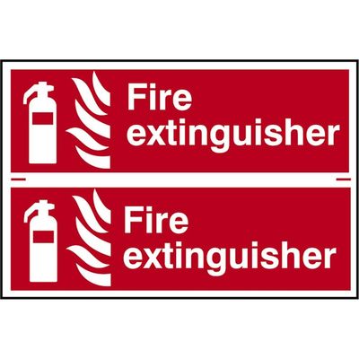 Scan 1351 Fire Extinguisher - 2 Pvc Signs 300 X 100Mm