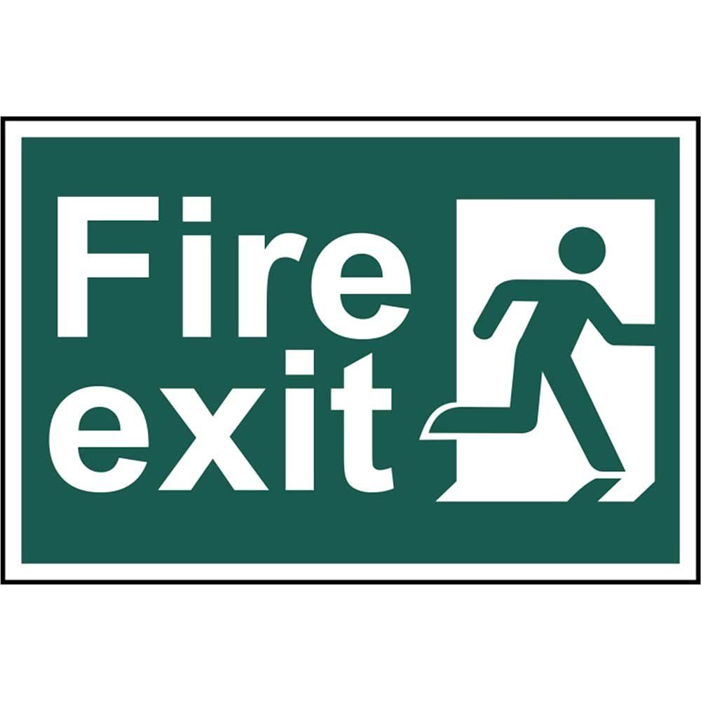 Scan 1507 Fire Exit Man Running Right - Pvc Sign 300 X 200Mm - Image 1