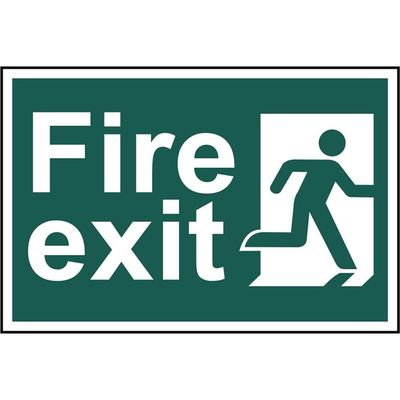 Scan 1507 Fire Exit Man Running Right - Pvc Sign 300 X 200Mm