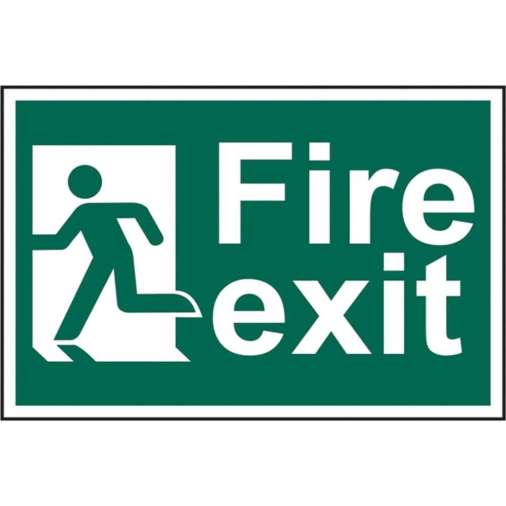 Scan 1508 Fire Exit Man Running Left - Pvc Sign 300 X 200Mm - Image 1