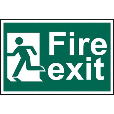 Scan 1508 Fire Exit Man Running Left - Pvc Sign 300 X 200Mm