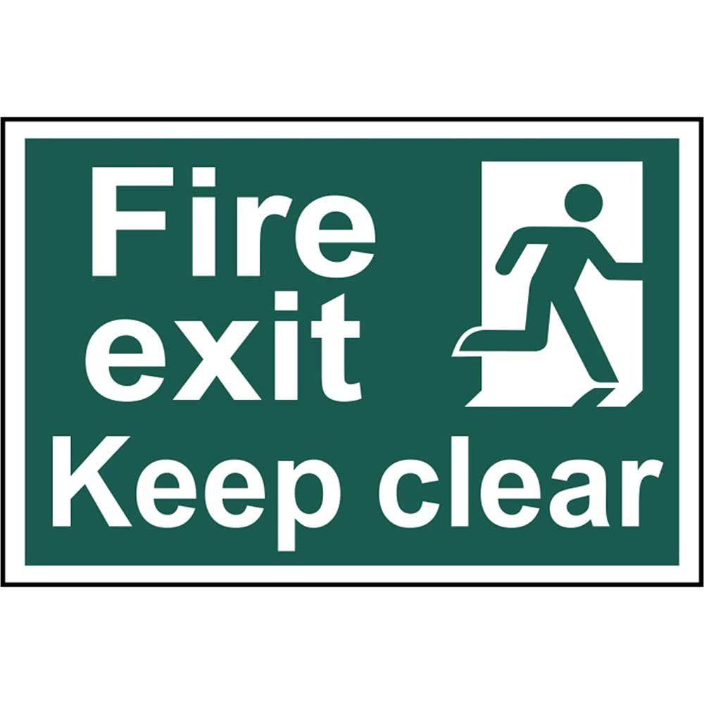 Scan 1513 Fire Exit Keep Clear - Pvc Sign 300 X 200Mm - Image 1