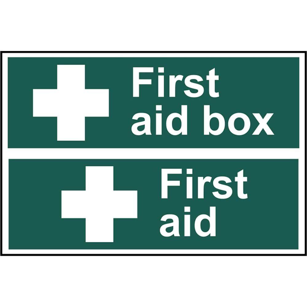 Scan 1553 First Aid Box / First Aid - Pvc Signs 300 X 100Mm - Image 1