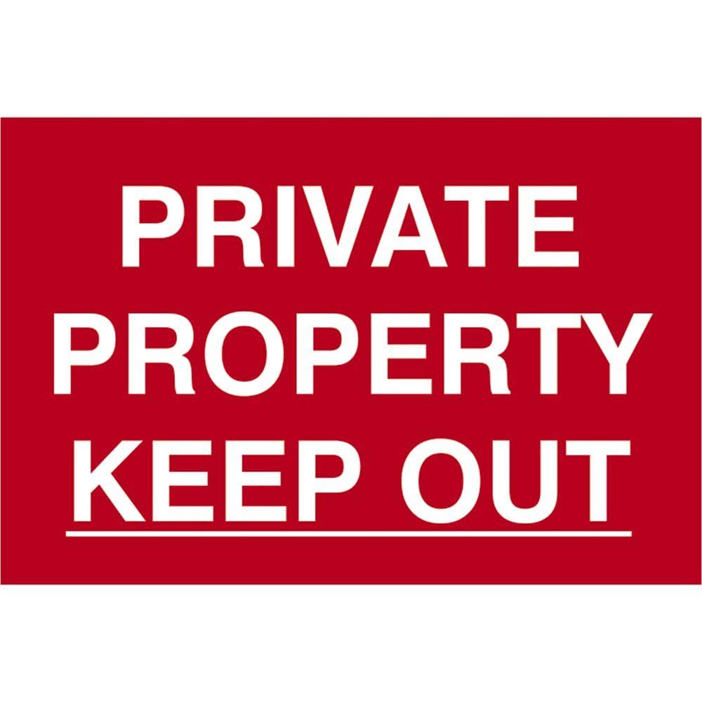 Scan 1652 Private Property Keep Out - Pvc Sign 300 X 200Mm - Image 1